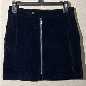 Theory Navy Blue Corduroy Skirt